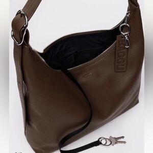 BAGGU Recycled Brown Leather Shoulder Bag